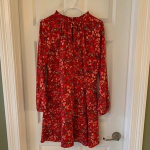 Loft red floral dress
